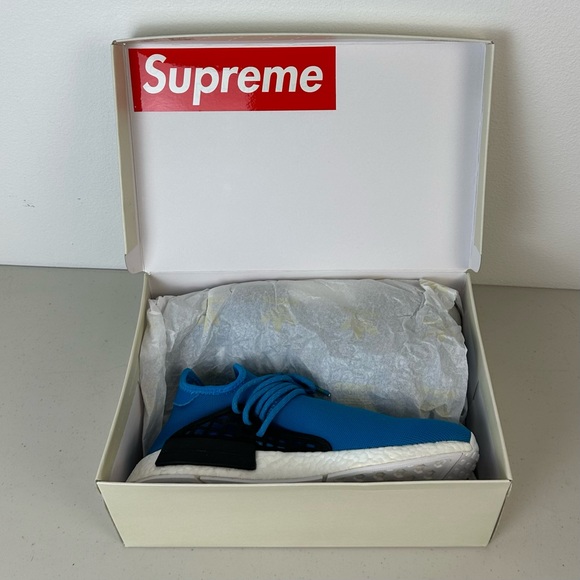 Adidas Pharrell x Human Race NMD Boost Shoe 2016 Blue White BB0618 Size 10.5 main image 7